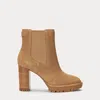 Ralph Lauren Layne Suede Bootie In Multi