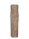 Ralph Lauren Leaf-pattern Beaded Dress In Multi