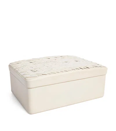 Polo Ralph Lauren Leather Adrienne Box In Ivory