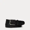 Ralph Lauren Leather & Braided Cord Woven Belt