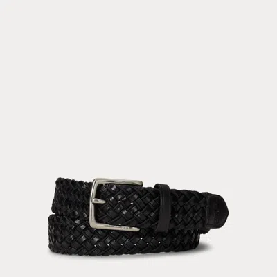 Ralph Lauren Leather & Braided Cord Woven Belt