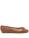 Ralph Lauren Bow-embellishment Ballet Flats In Brown