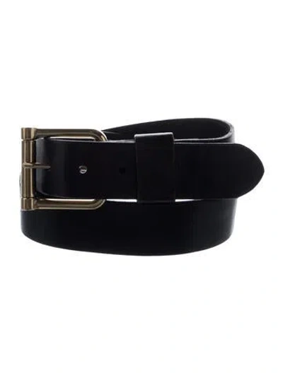 Pre-owned Ralph Lauren Leather Belt In Black