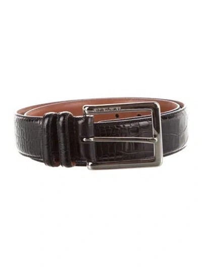 Pre-owned Ralph Lauren Leather Belt In Black