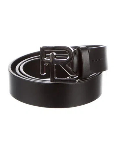 Pre-owned Ralph Lauren Leather Belt In Black