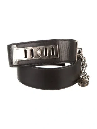 Pre-owned Ralph Lauren Leather Belt In Black