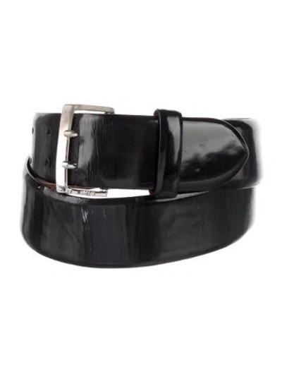 Pre-owned Ralph Lauren Leather Belt In Black