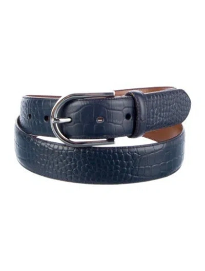 Pre-owned Ralph Lauren Leather Belt In Blue