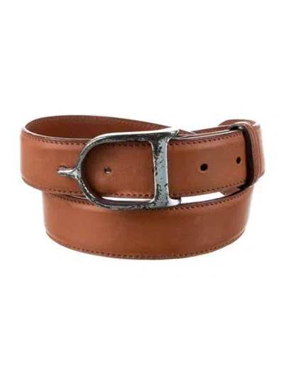 Pre-owned Ralph Lauren Leather Belt In Brown