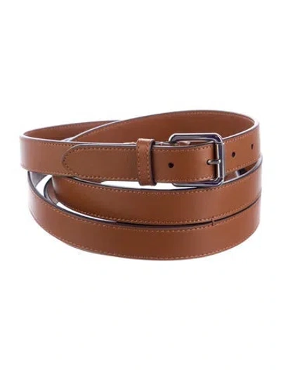 Pre-owned Ralph Lauren Leather Belt In Brown