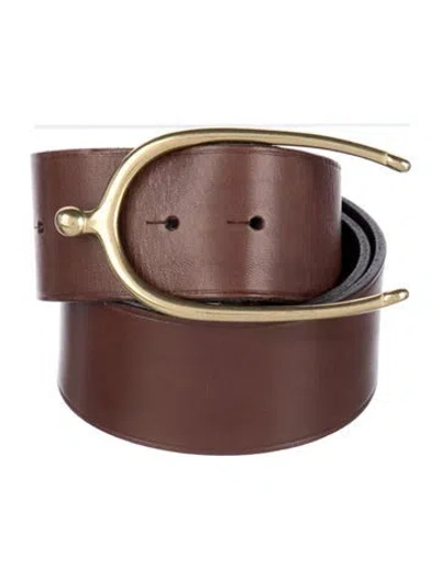 Pre-owned Ralph Lauren Leather Belt In Brown