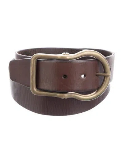 Pre-owned Ralph Lauren Leather Belt In Brown