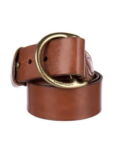 Pre-owned Ralph Lauren Leather Belt In Brown