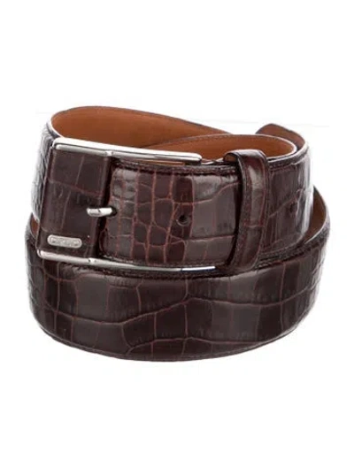 Pre-owned Ralph Lauren Leather Belt In Brown