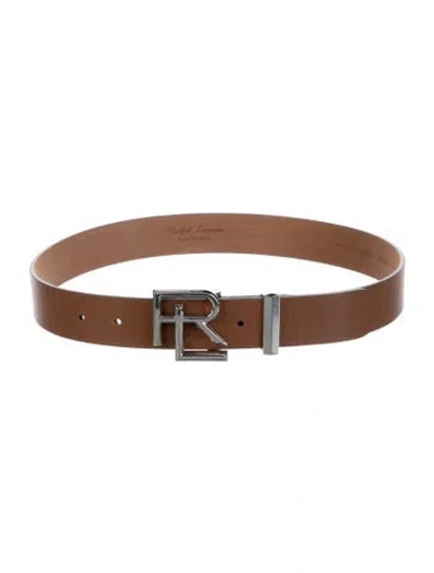 Pre-owned Ralph Lauren Leather Belt Kit In Brown
