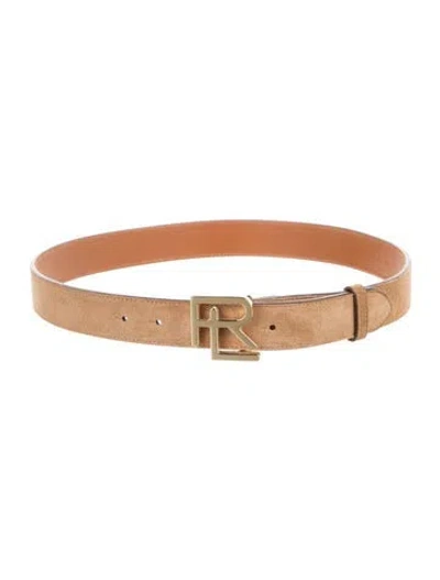 Pre-owned Ralph Lauren Leather Belt Kit In Brown