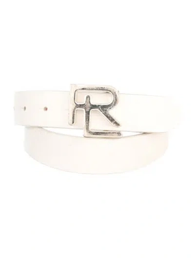 Pre-owned Ralph Lauren Leather Belt In White