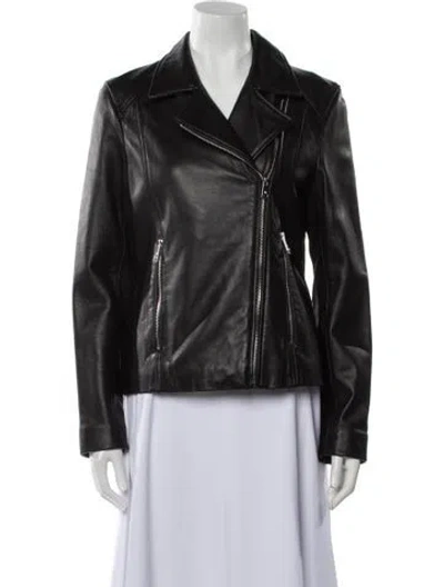 Pre-owned Ralph Lauren Leather Biker Jacket In Brown