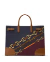 Ralph Lauren Belting-print Large Devyn Tote Bag In Multi