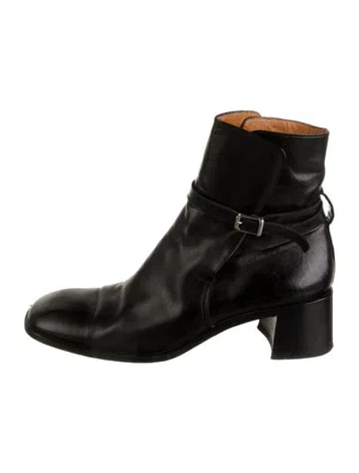 Pre-owned Ralph Lauren Leather Boots In Black