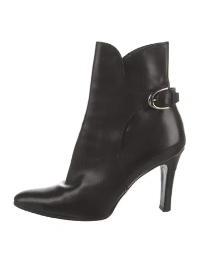 Pre-owned Ralph Lauren Leather Boots In Black