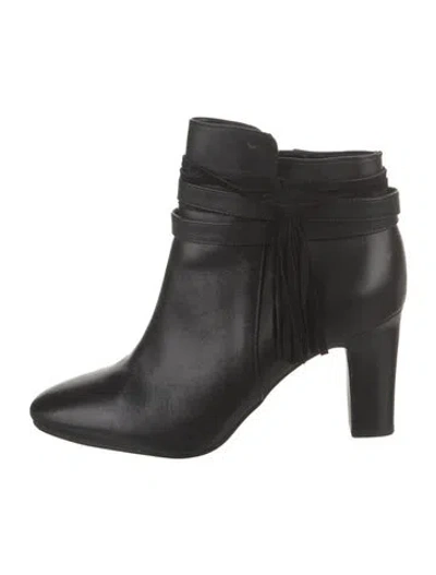 Pre-owned Ralph Lauren Leather Boots In Black