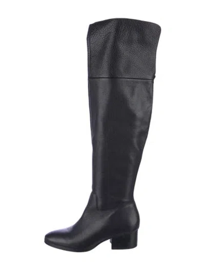 Pre-owned Ralph Lauren Leather Boots In Black
