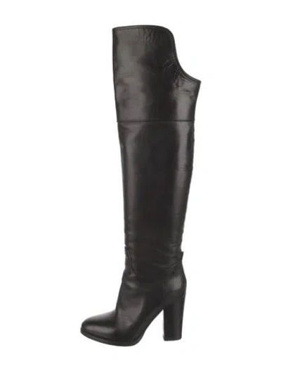 Pre-owned Ralph Lauren Leather Boots In Black