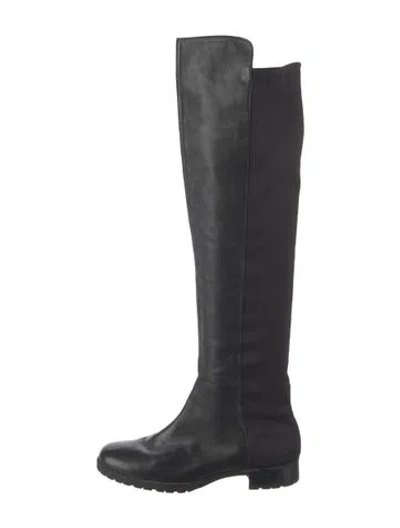 Pre-owned Ralph Lauren Leather Boots In Black