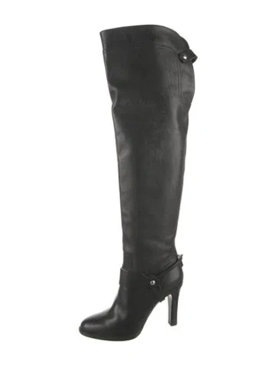 Pre-owned Ralph Lauren Leather Boots In Black