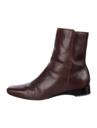Pre-owned Ralph Lauren Leather Boots In Brown