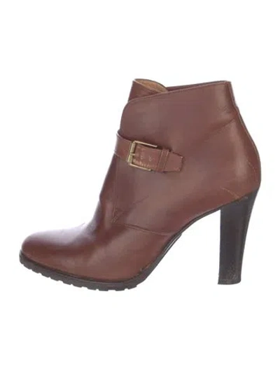 Pre-owned Ralph Lauren Leather Boots In Brown