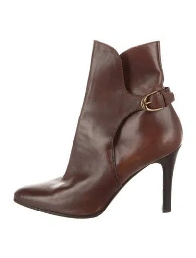 Pre-owned Ralph Lauren Leather Boots In Brown
