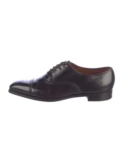 Pre-owned Ralph Lauren Leather Brogues In Purple
