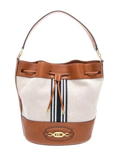 Pre-owned Ralph Lauren Leather Bucket Bag In Brown