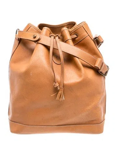 Pre-owned Ralph Lauren Leather Bucket Bag In Brown