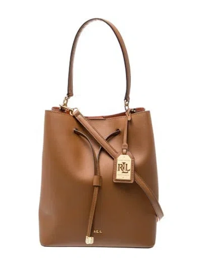 Pre-owned Ralph Lauren Leather Bucket Bag In Brown