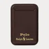 Ralph Lauren Leather Card Case With Magsafe In Brown