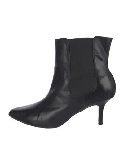 Pre-owned Ralph Lauren Leather Chelsea Boots In Black