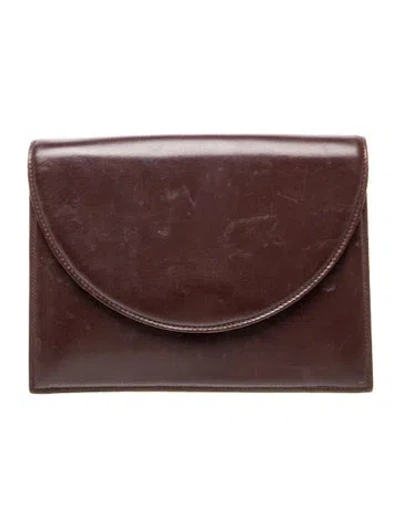 Pre-owned Ralph Lauren Leather Clutch In Brown