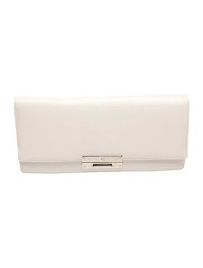 Pre-owned Ralph Lauren Leather Clutch In Neutral