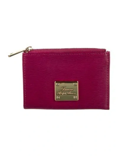 Pre-owned Ralph Lauren Leather Coin Pouch In Pink