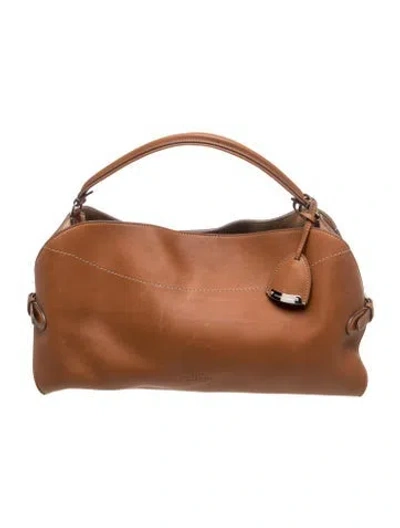 Pre-owned Ralph Lauren Leather Collection Medium In Brown