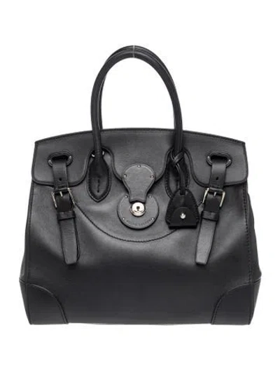 Pre-owned Ralph Lauren Leather Collection Soft Ricky 33 In Black