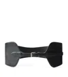 Ralph Lauren Leather Corset Belt In Black