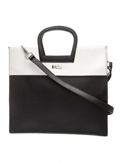 Pre-owned Ralph Lauren Leather Crossbody Bag In Black