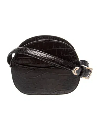 Pre-owned Ralph Lauren Leather Crossbody Bag In Black