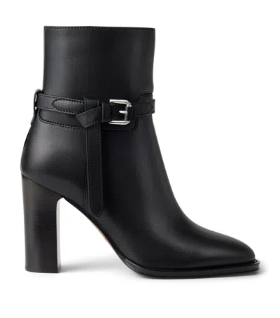 RALPH LAUREN LEATHER DONNELY ANKLE BOOTS 90