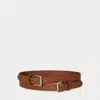 Ralph Lauren Leather Double-buckle Stacked Wide Belt