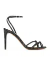 Ralph Lauren 95mm Crystal-embellished Knotted Sandals In Black